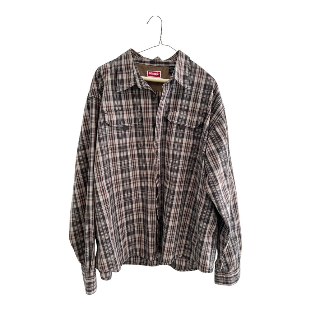 Excellent Wrangler Premium plaid shirt 3X men’s